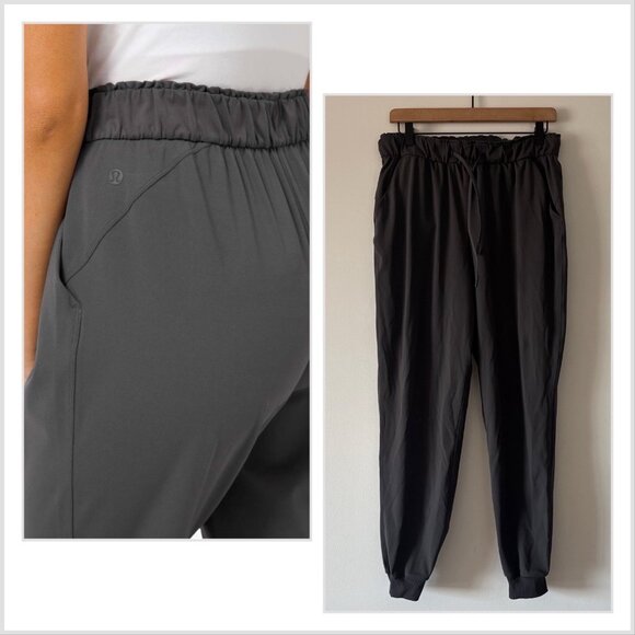 Lululemon Keep Moving Joggers Sz 8 Gray Sporty Athleisure Gym Lounge Minimalist - Picture 1 of 16